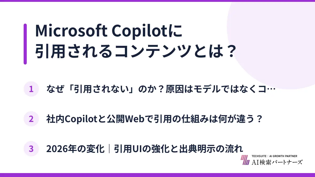 Microsoft Copilotに引用されるコンテンツとは？