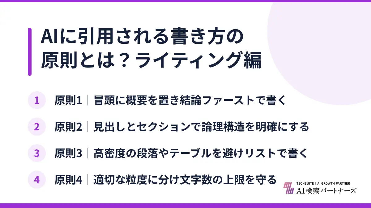 AIに引用される書き方の原則とは？ライティング編