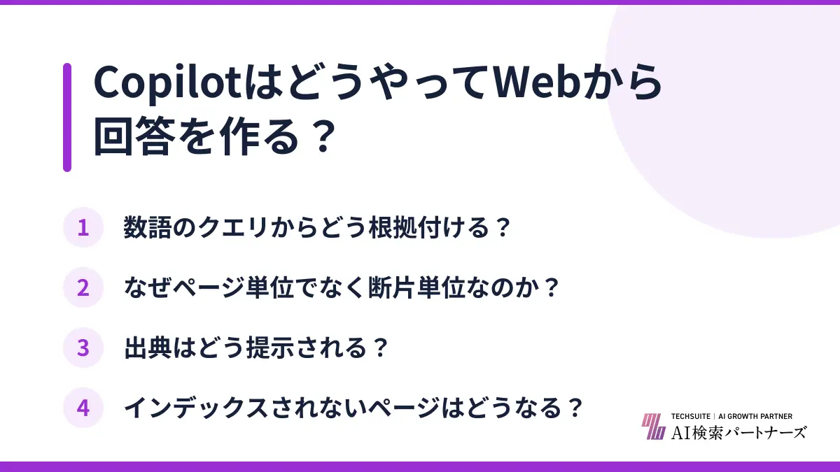CopilotはどうやってWebから回答を作る?