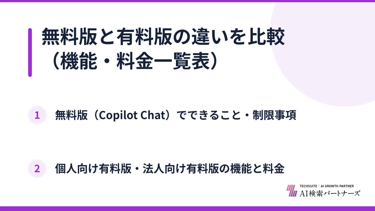 無料版と有料版の違いを比較（機能・料金一覧表）