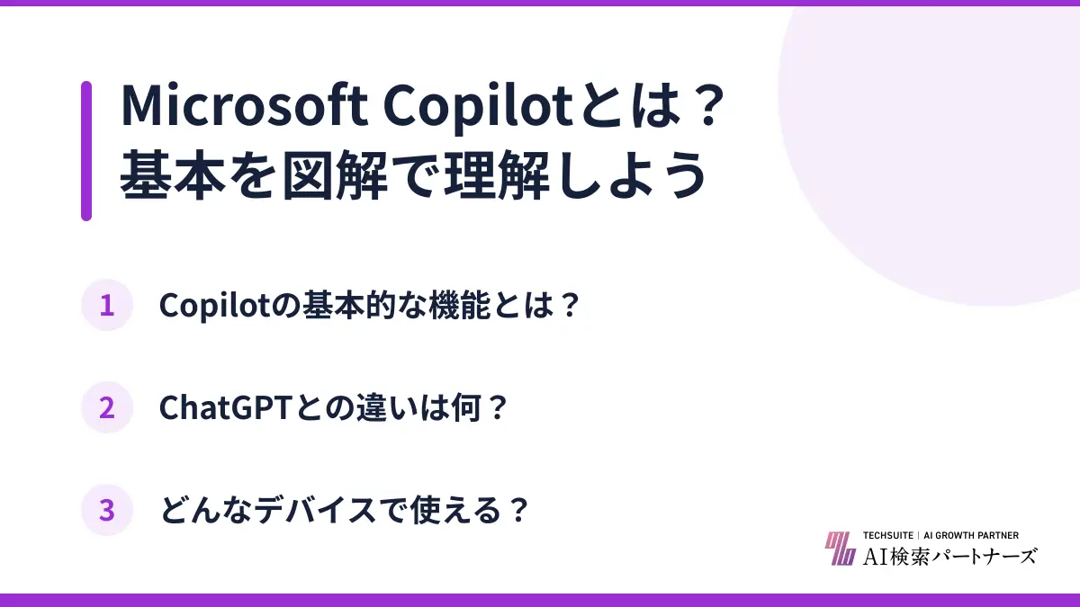 Microsoft Copilotとは?基本を図解で理解しよう