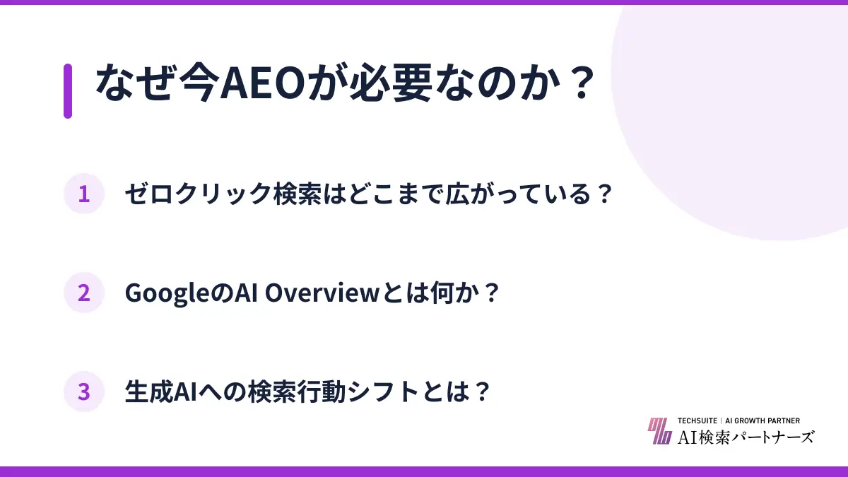 なぜ今AEOが必要なのか？