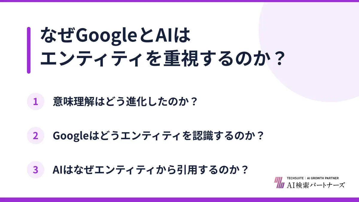 なぜGoogleとAIはエンティティを重視するのか？