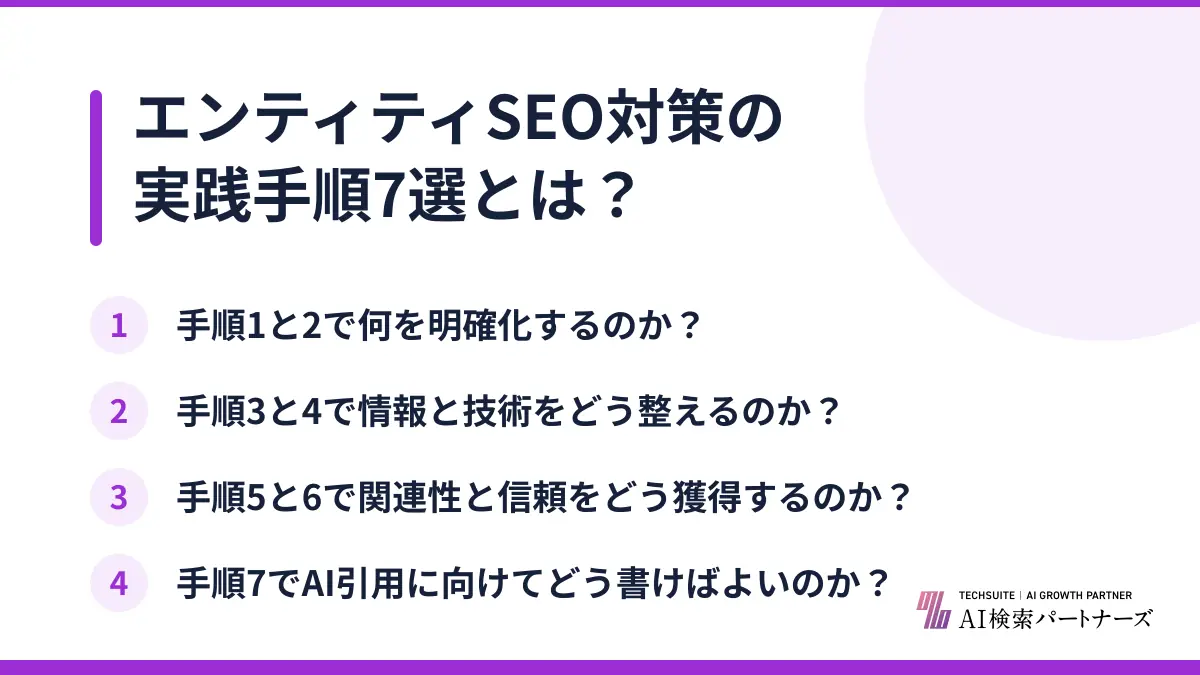 エンティティSEO対策の実践手順7選とは？
