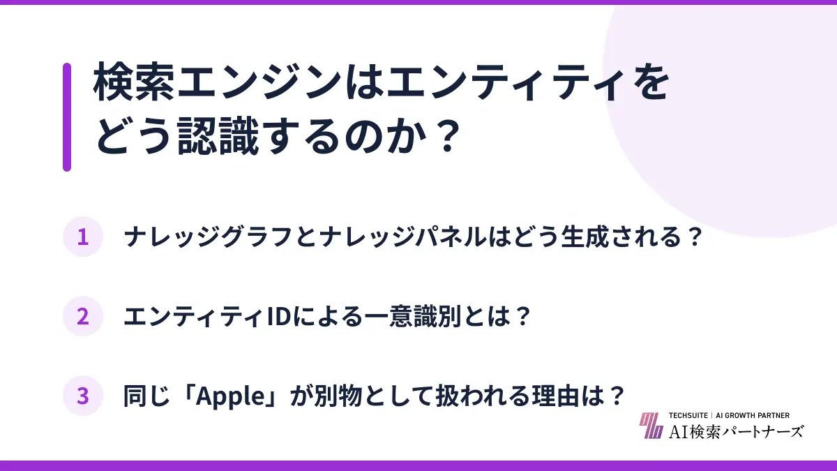 検索エンジンはエンティティをどう認識するのか？