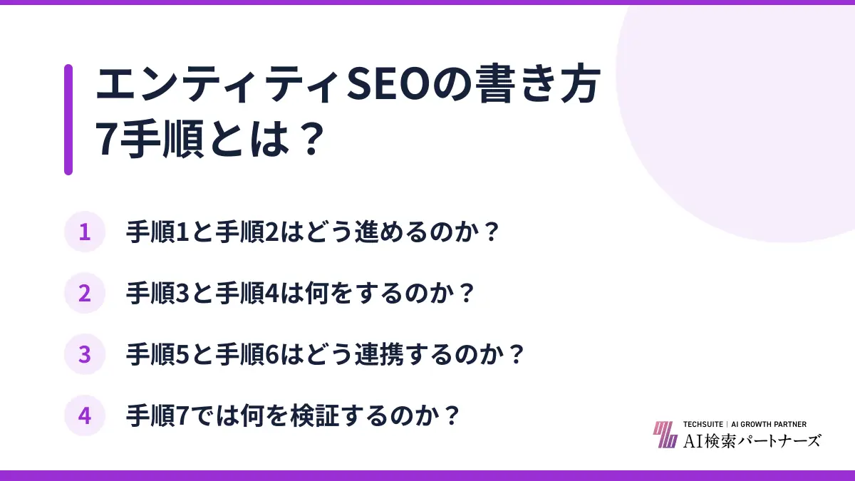 エンティティSEOの書き方7手順とは?
