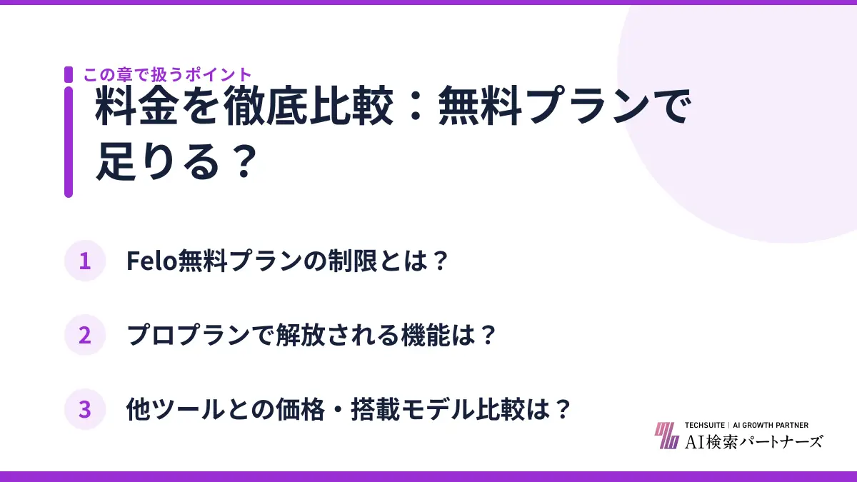 料金を徹底比較：無料プランで足りる？