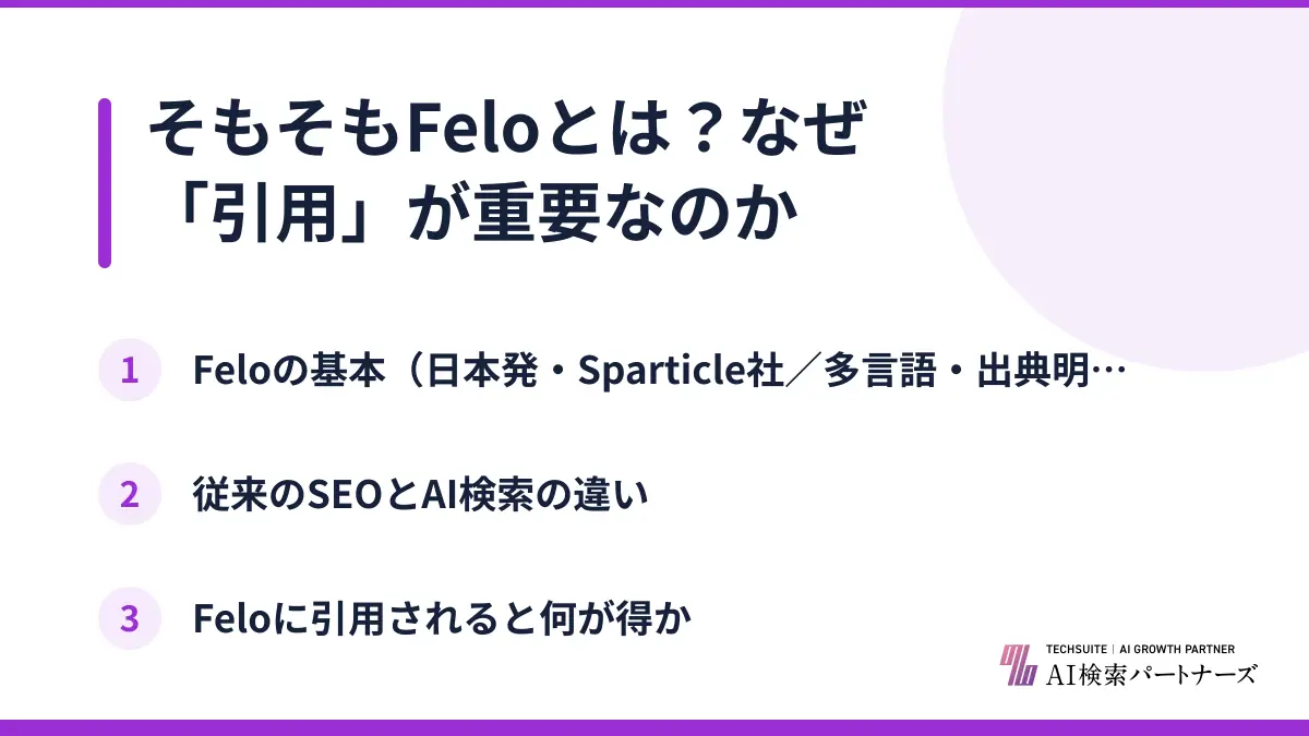 そもそもFeloとは？なぜ「引用」が重要なのか