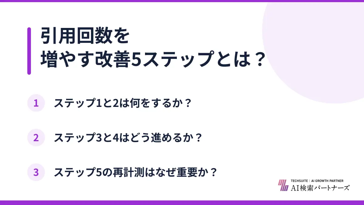 引用回数を増やす改善5ステップとは?