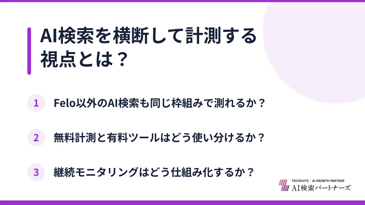 AI検索を横断して計測する視点とは?