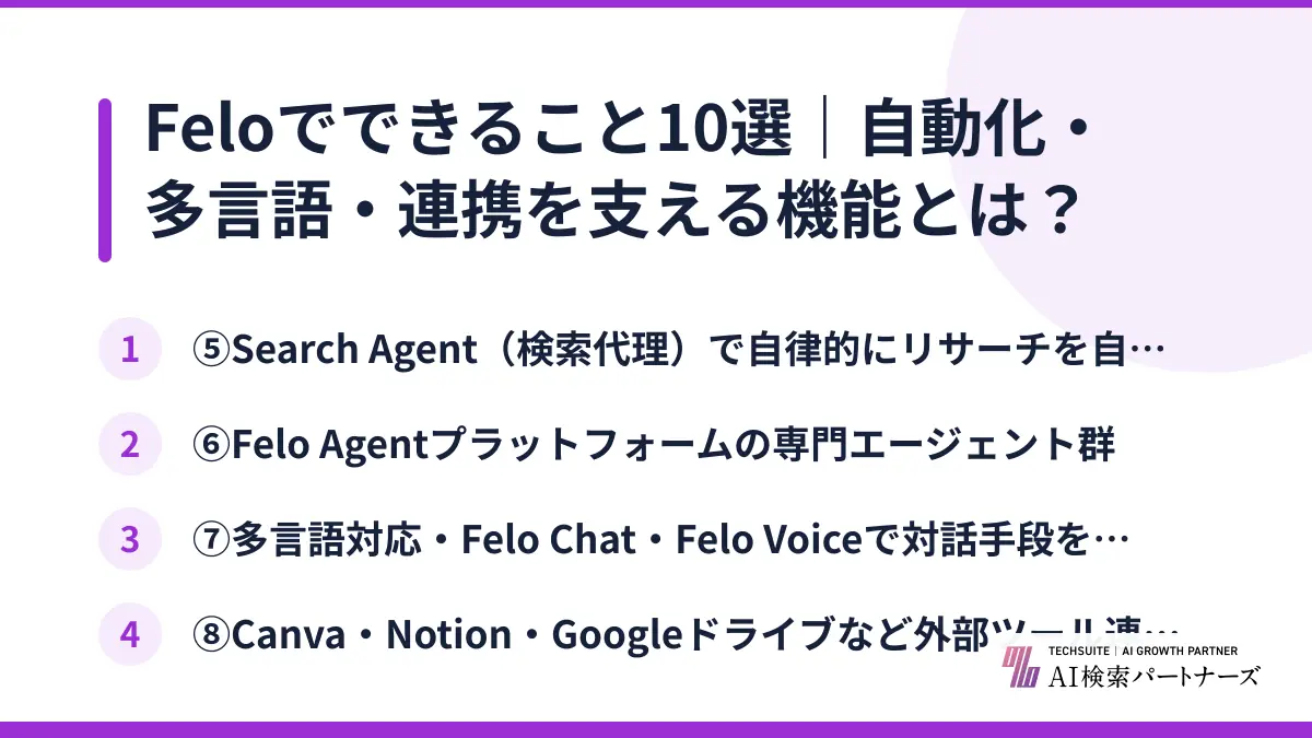 Feloでできること10選|自動化・多言語・連携を支える機能とは?