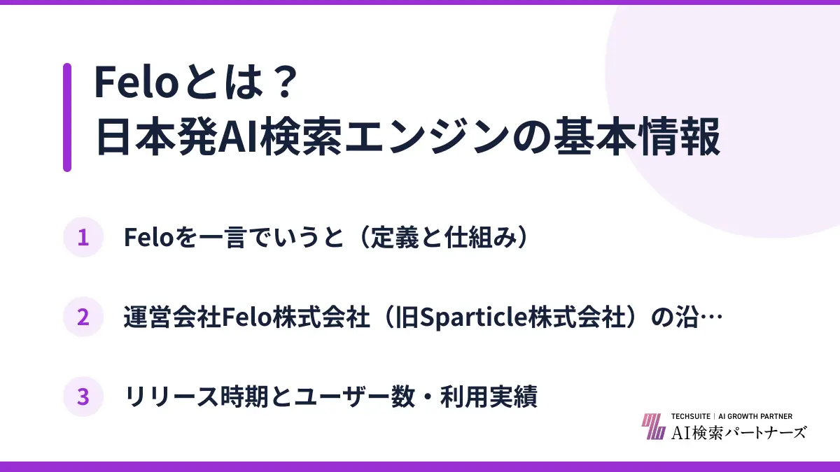 Feloとは？日本発AI検索エンジンの基本情報