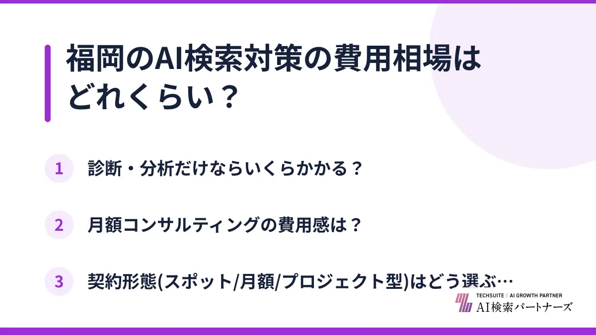 福岡のAI検索対策の費用相場はどれくらい?
