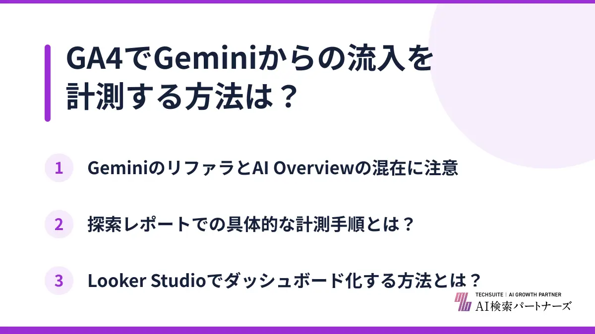 GA4でGeminiからの流入を計測する方法は？