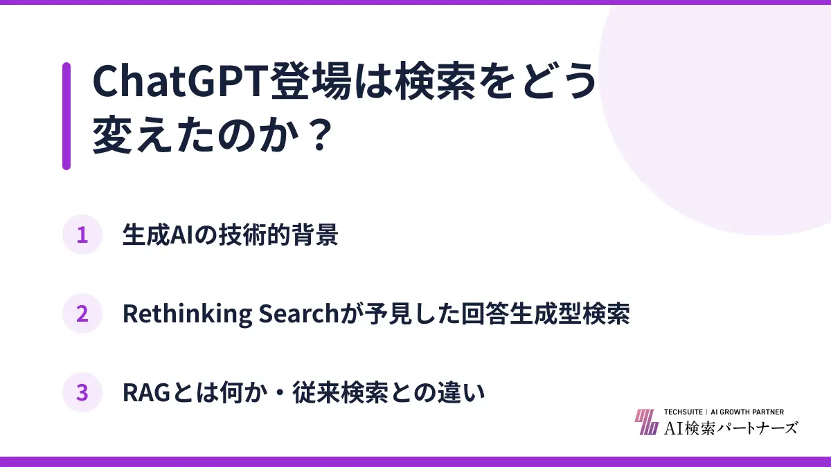 ChatGPT登場は検索をどう変えたのか？