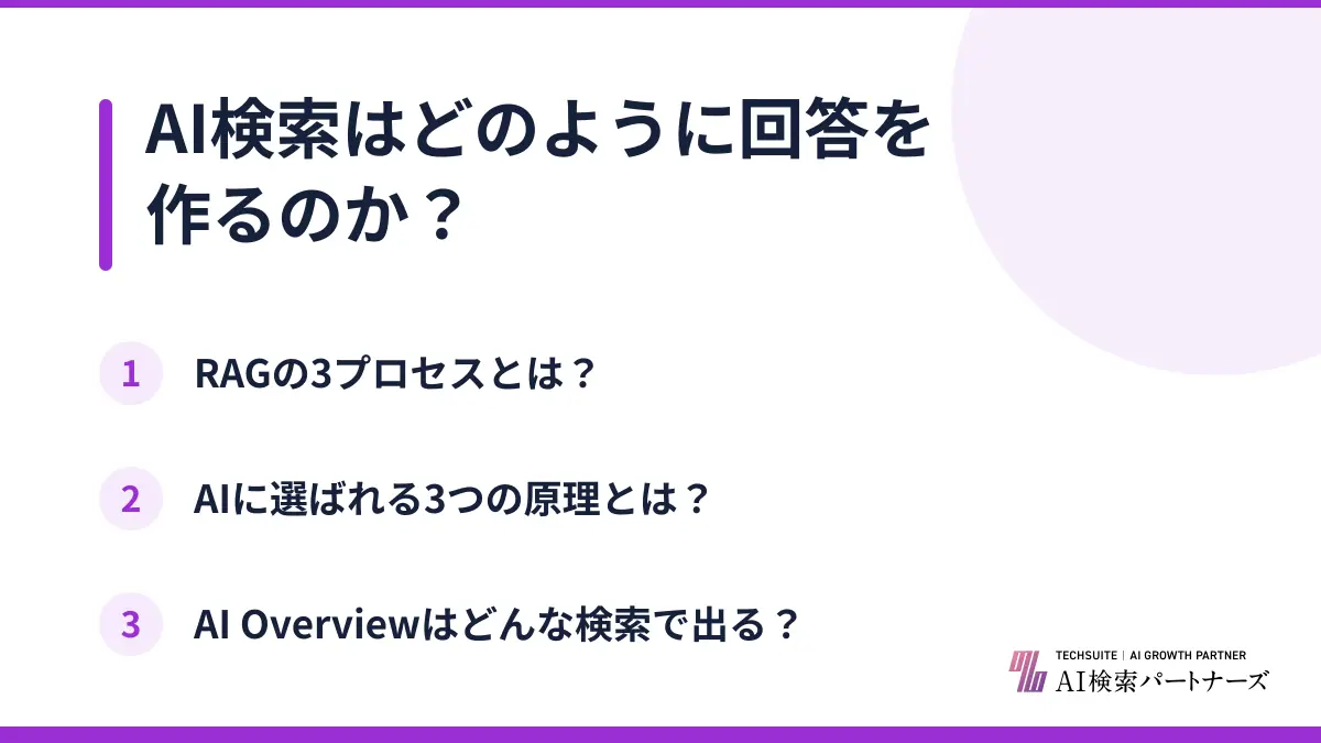 AI検索はどのように回答を作るのか？