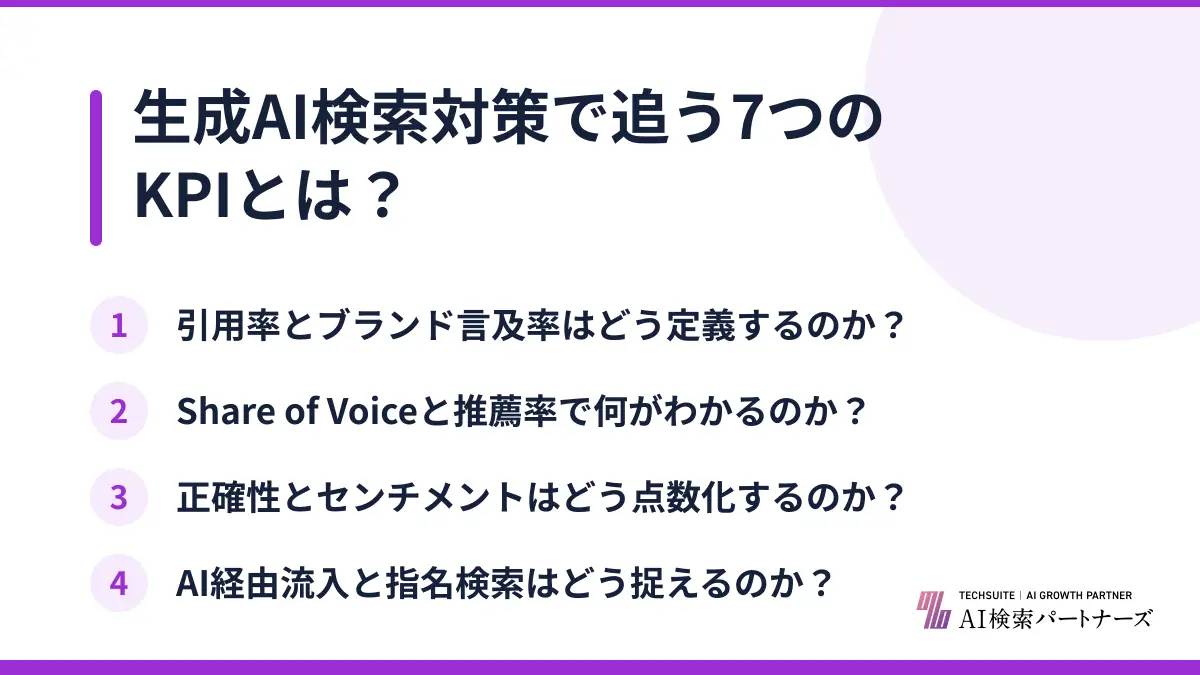 生成AI検索対策で追う7つのKPIとは？