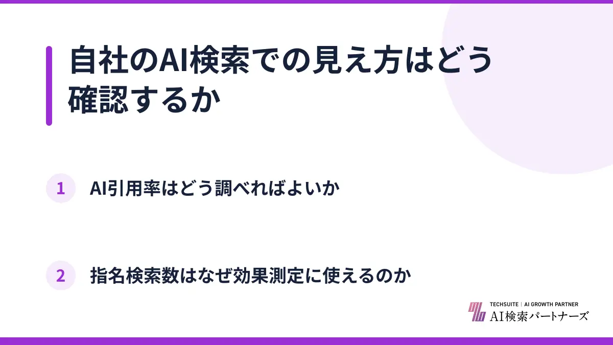 自社のAI検索での見え方はどう確認するか