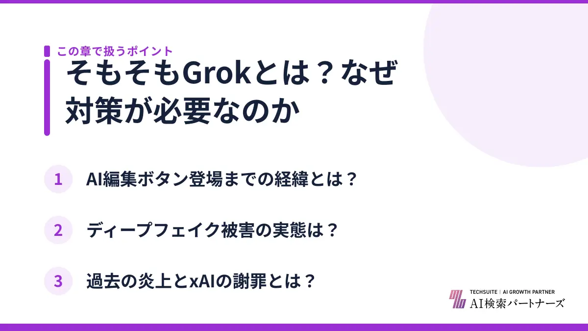 そもそもGrokとは？なぜ対策が必要なのか