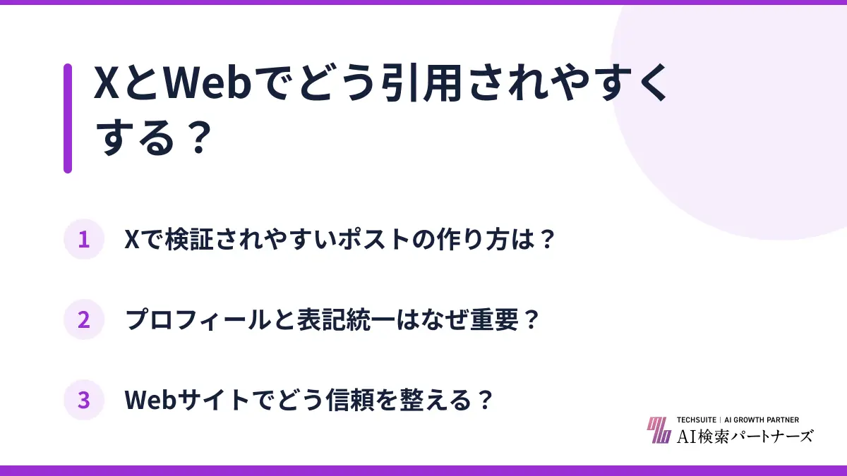 XとWebでどう引用されやすくする?