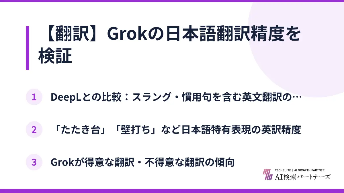 【翻訳】Grokの日本語翻訳精度を検証