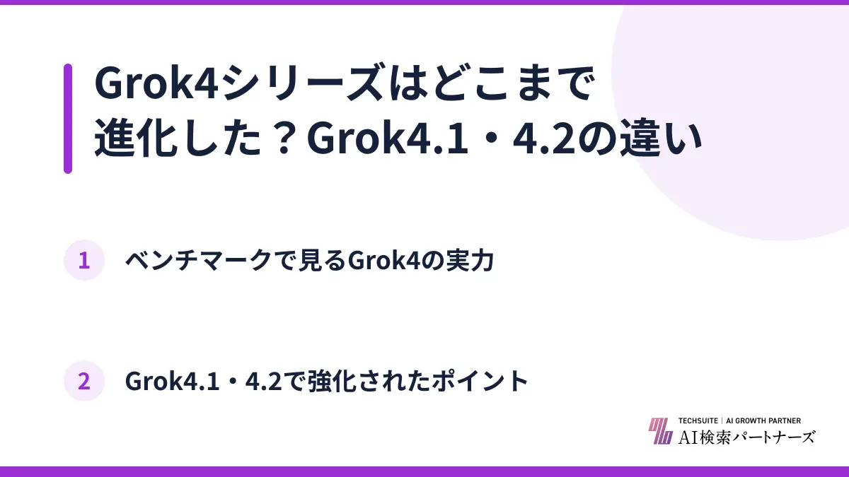Grok4シリーズはどこまで進化した？Grok4.1・4.2の違い