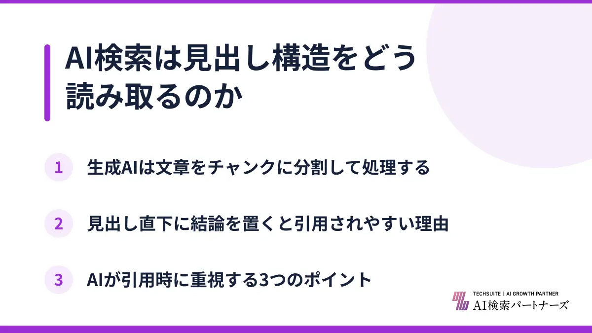 AI検索は見出し構造をどう読み取るのか