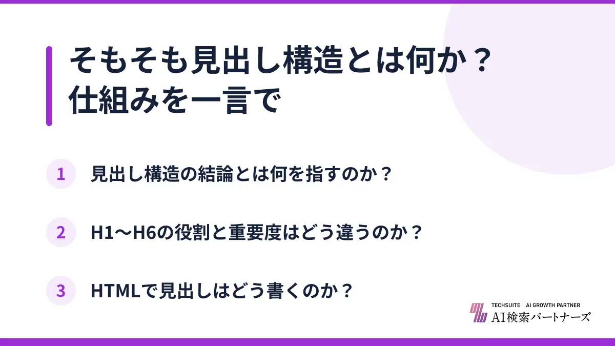 そもそも見出し構造とは何か?仕組みを一言で