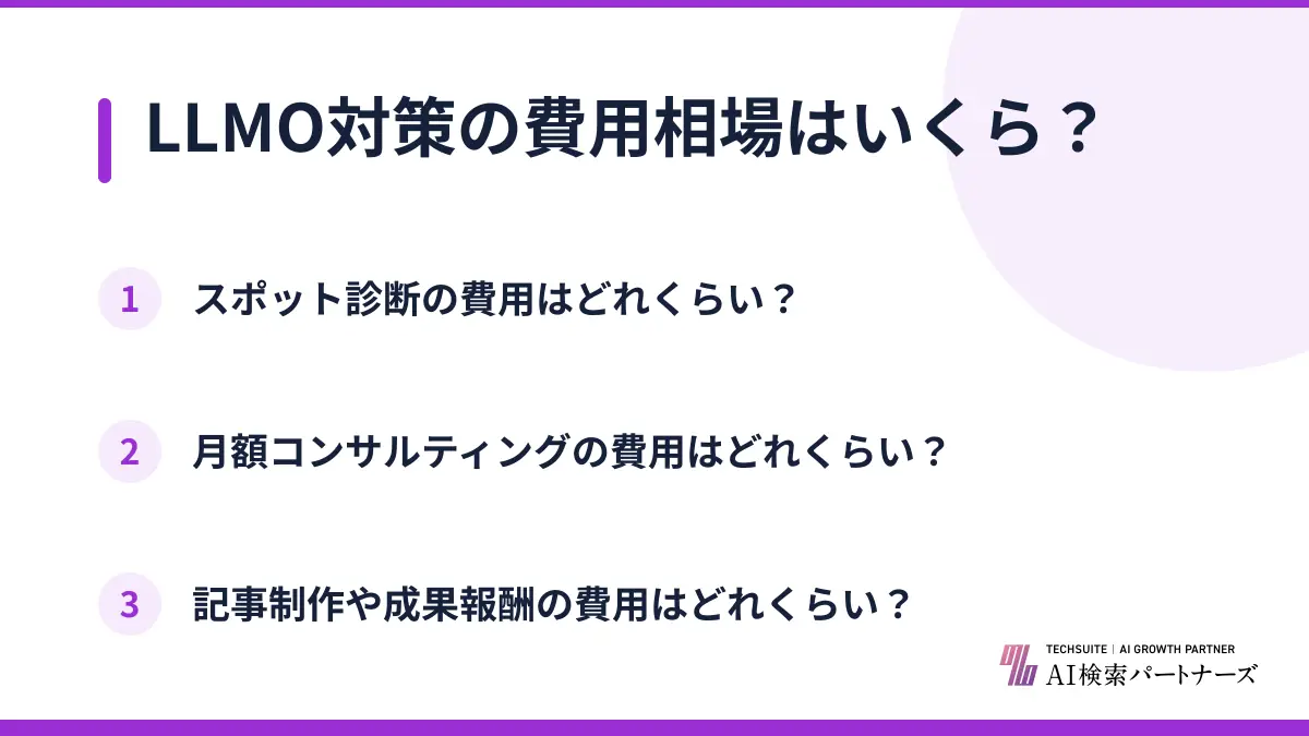 LLMO対策の費用相場はいくら？