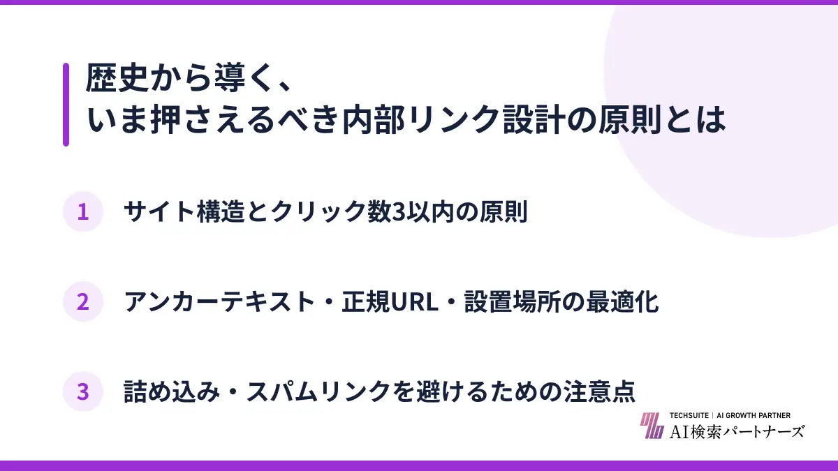 歴史から導く、いま押さえるべき内部リンク設計の原則とは
