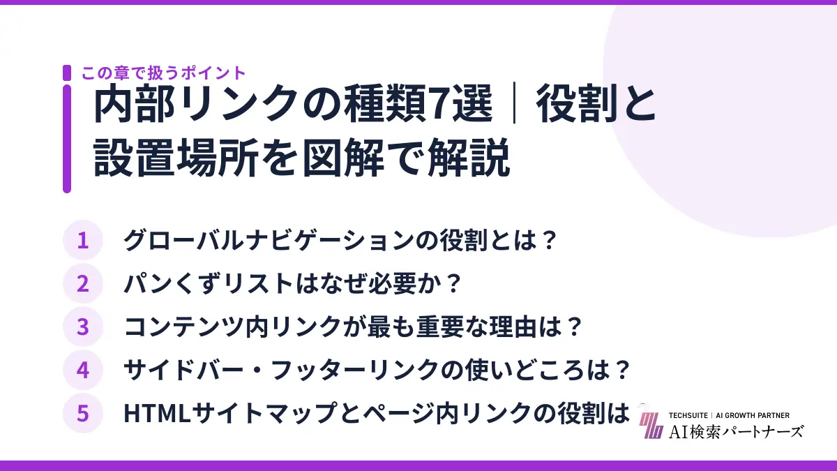 内部リンクの種類7選｜役割と設置場所を図解で解説