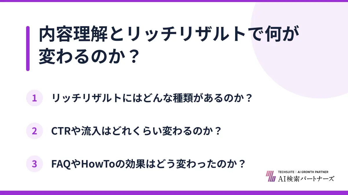 内容理解とリッチリザルトで何が変わるのか?