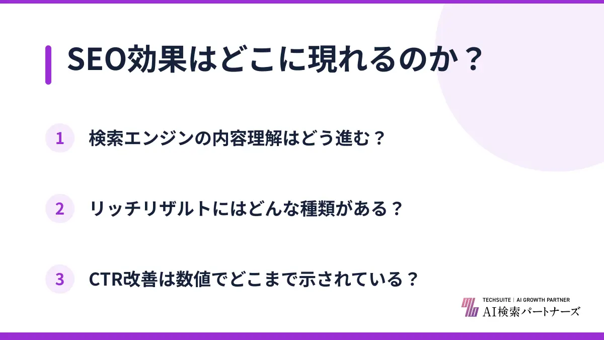 SEO効果はどこに現れるのか?