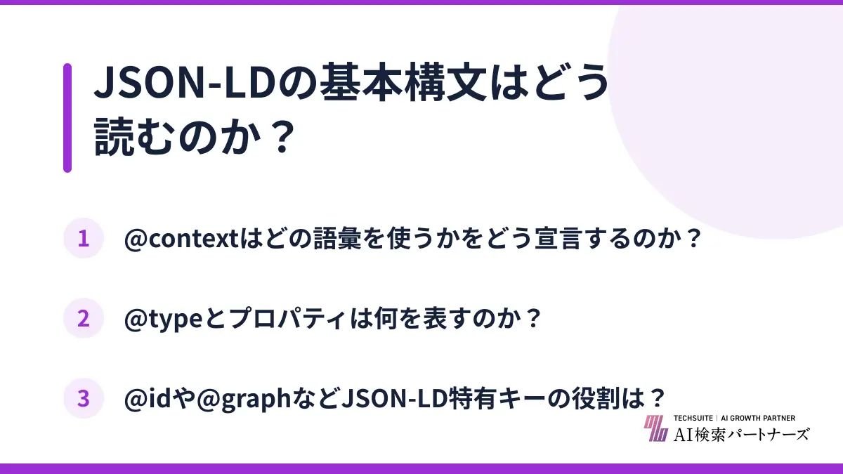 JSON-LDの基本構文はどう読むのか?