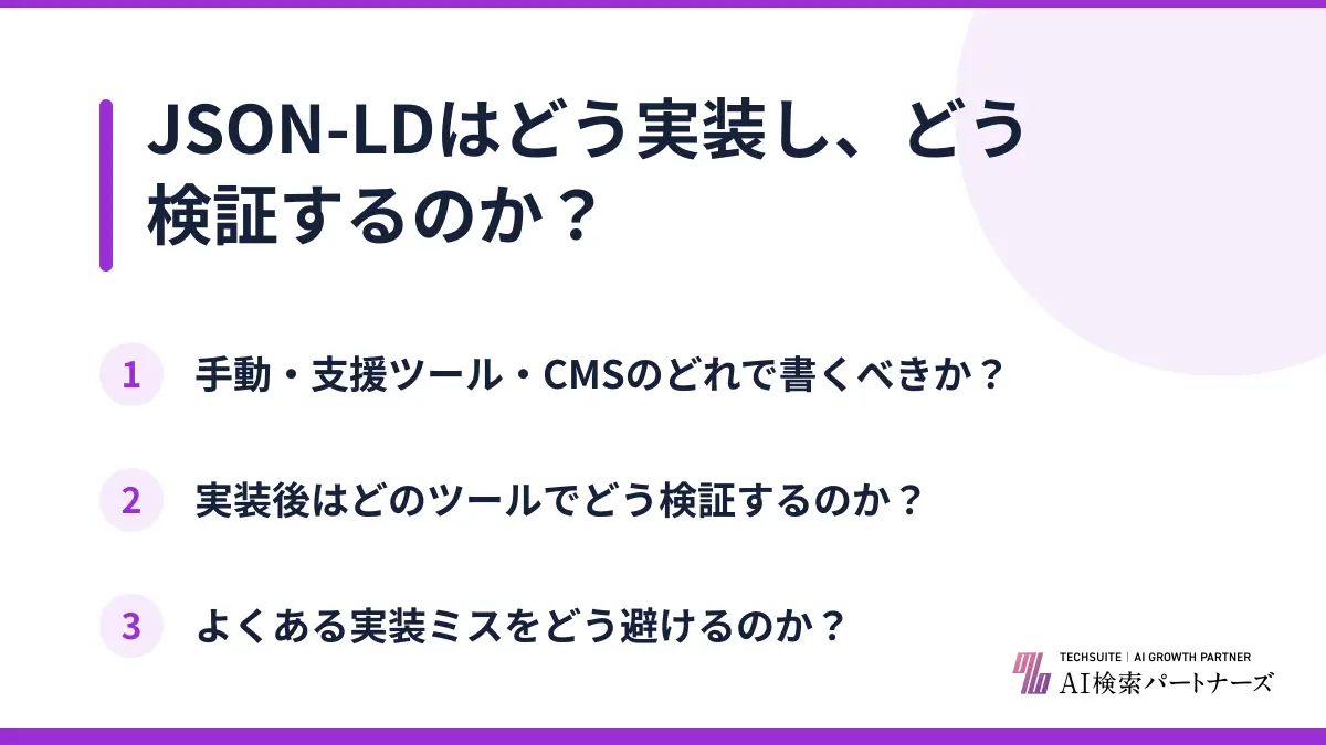 JSON-LDはどう実装し、どう検証するのか?