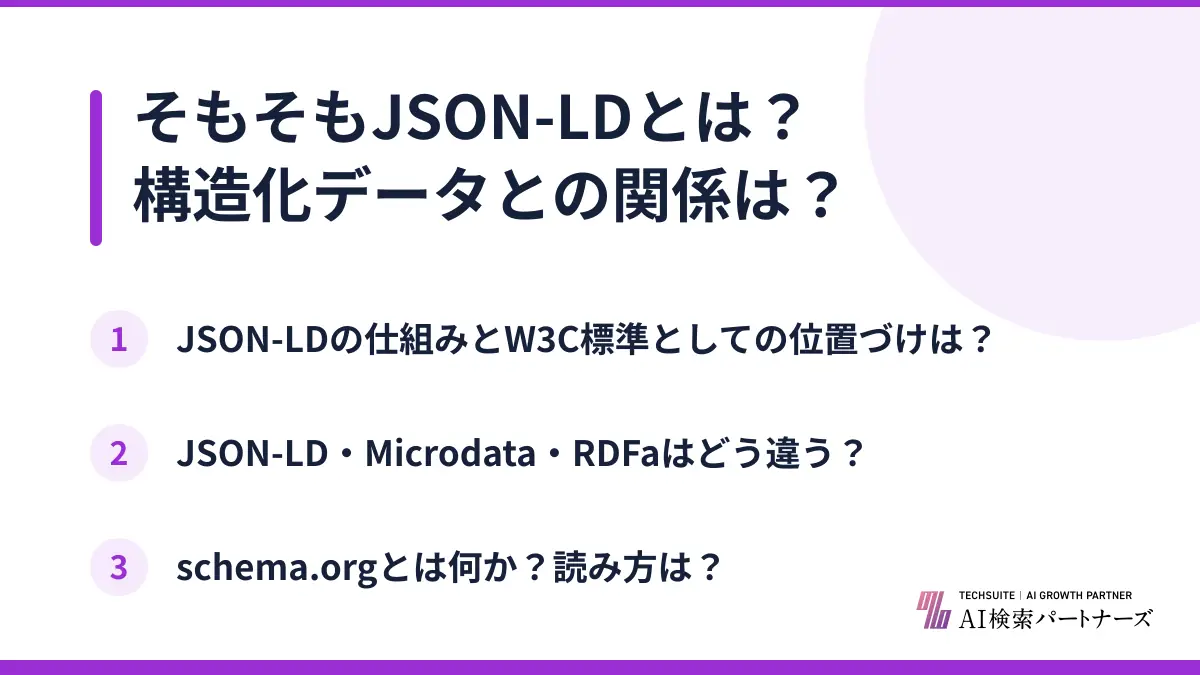 そもそもJSON-LDとは?構造化データとの関係は?