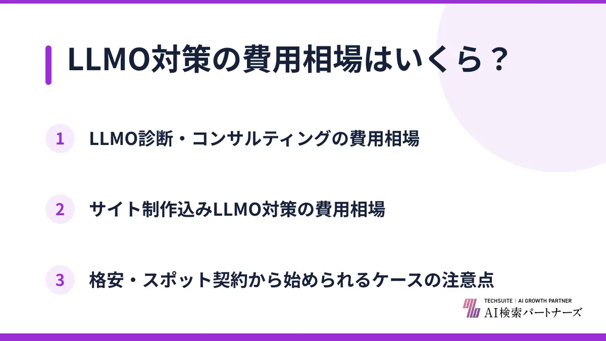 LLMO対策の費用相場はいくら?