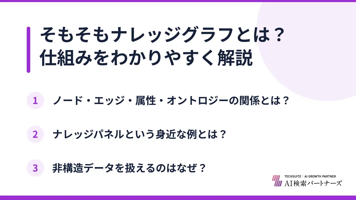 そもそもナレッジグラフとは？仕組みをわかりやすく解説