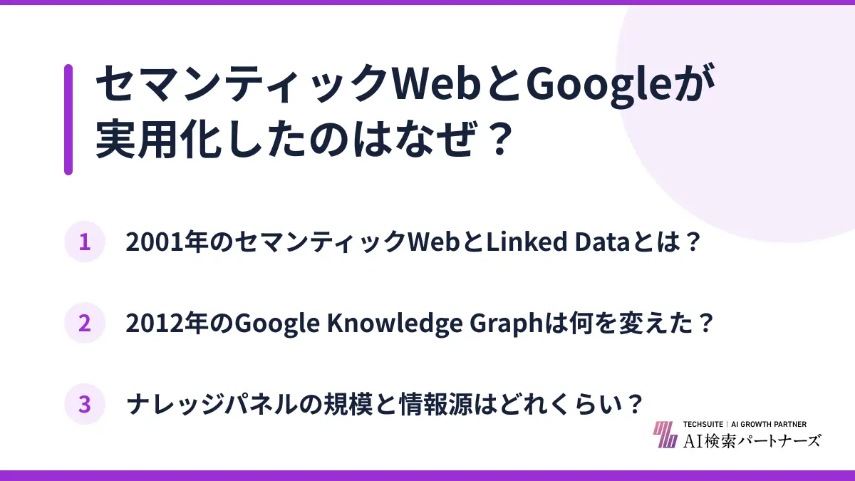 セマンティックWebとGoogleが実用化したのはなぜ？