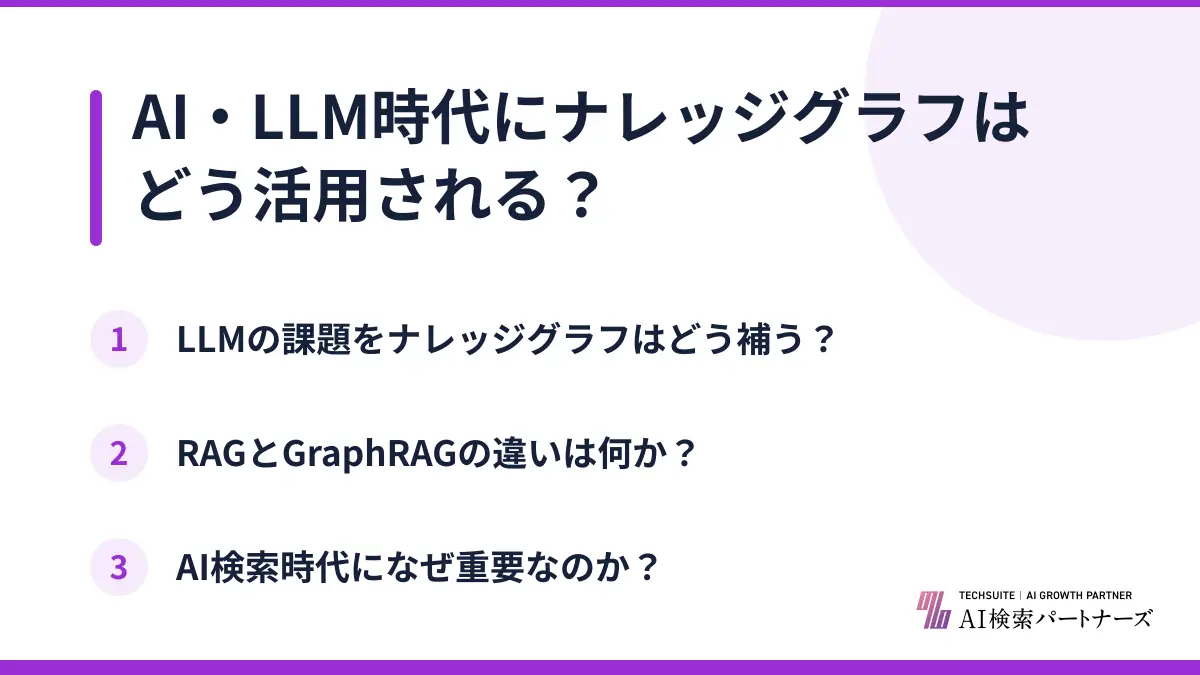 AI・LLM時代にナレッジグラフはどう活用される?