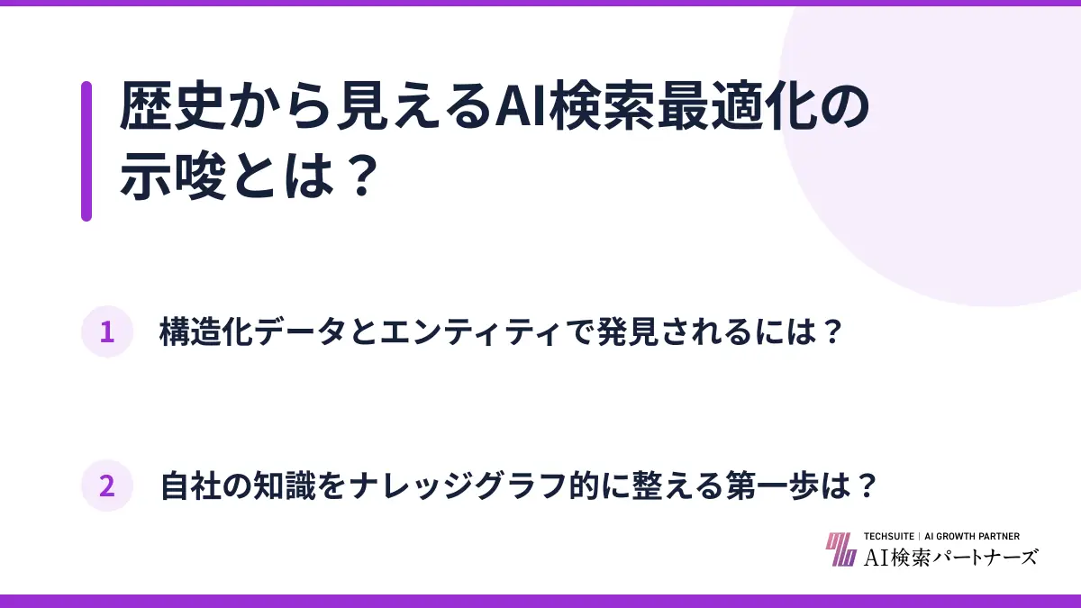 歴史から見えるAI検索最適化の示唆とは？