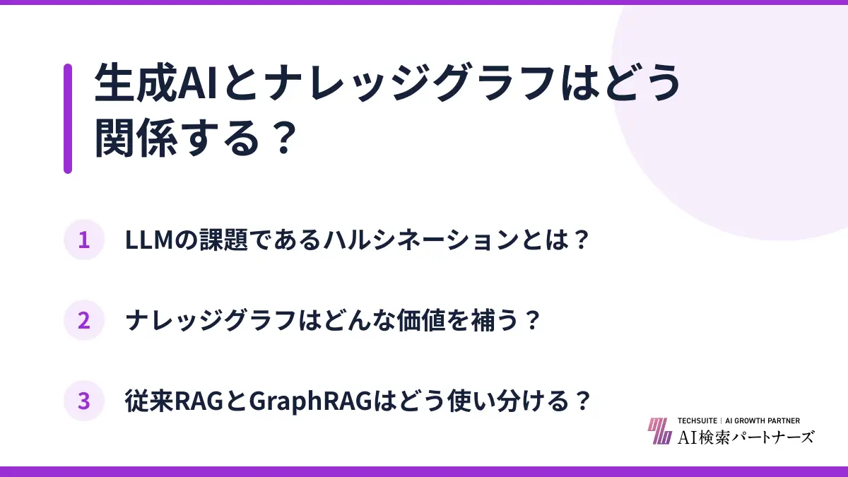 生成AIとナレッジグラフはどう関係する？