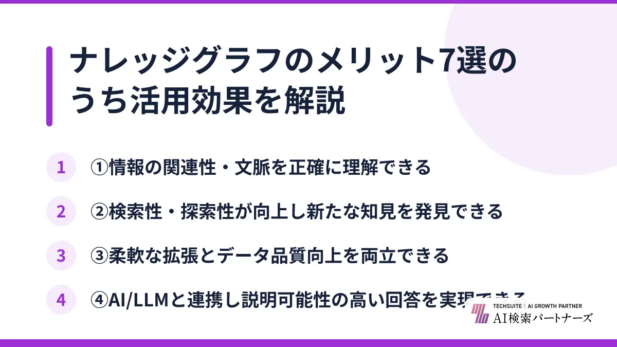 ナレッジグラフのメリット7選のうち活用効果を解説