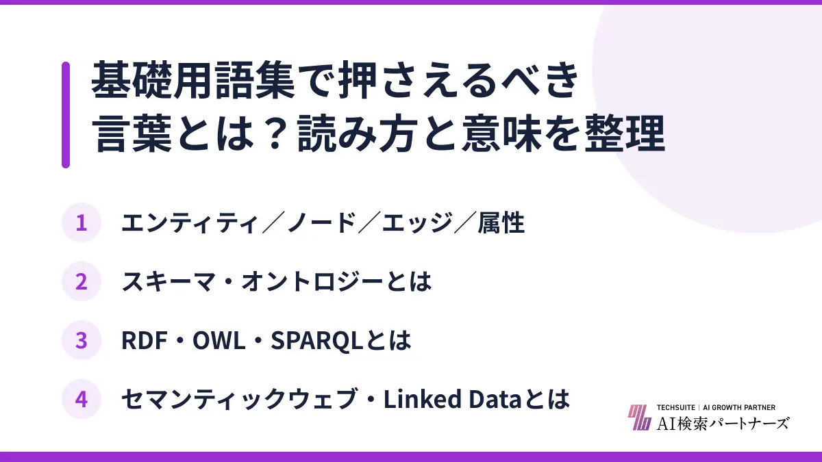基礎用語集で押さえるべき言葉とは？読み方と意味を整理
