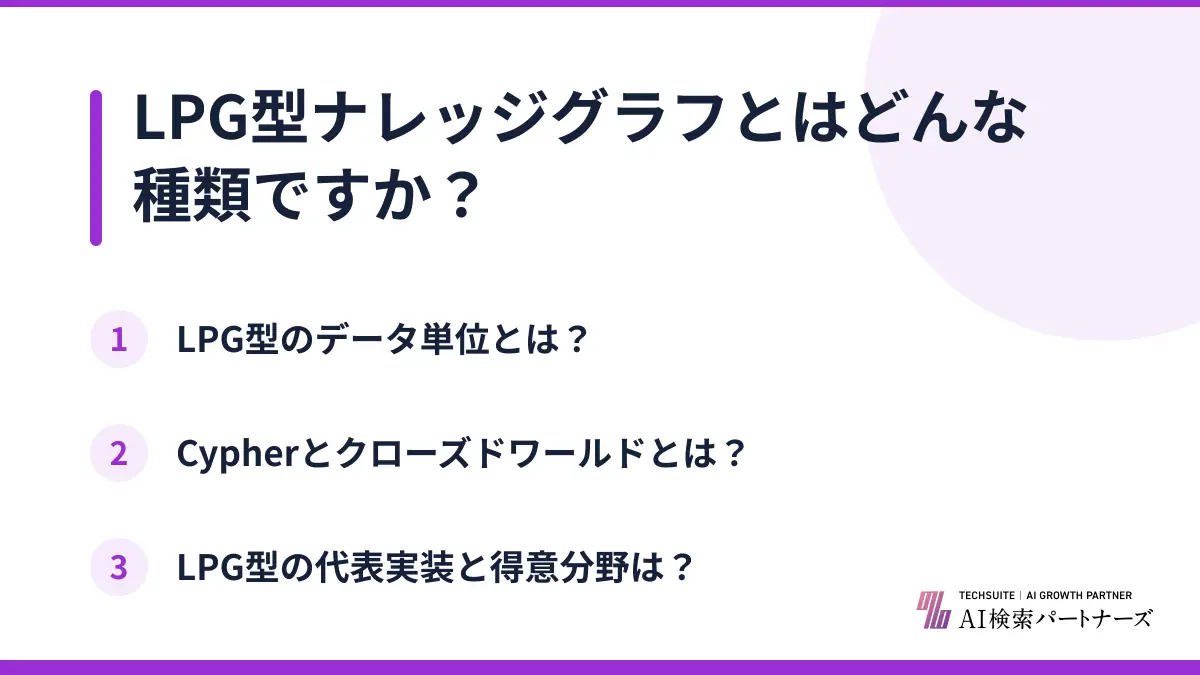 LPG型ナレッジグラフとはどんな種類ですか？