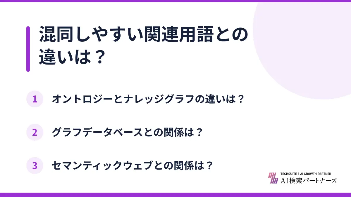 混同しやすい関連用語との違いは?