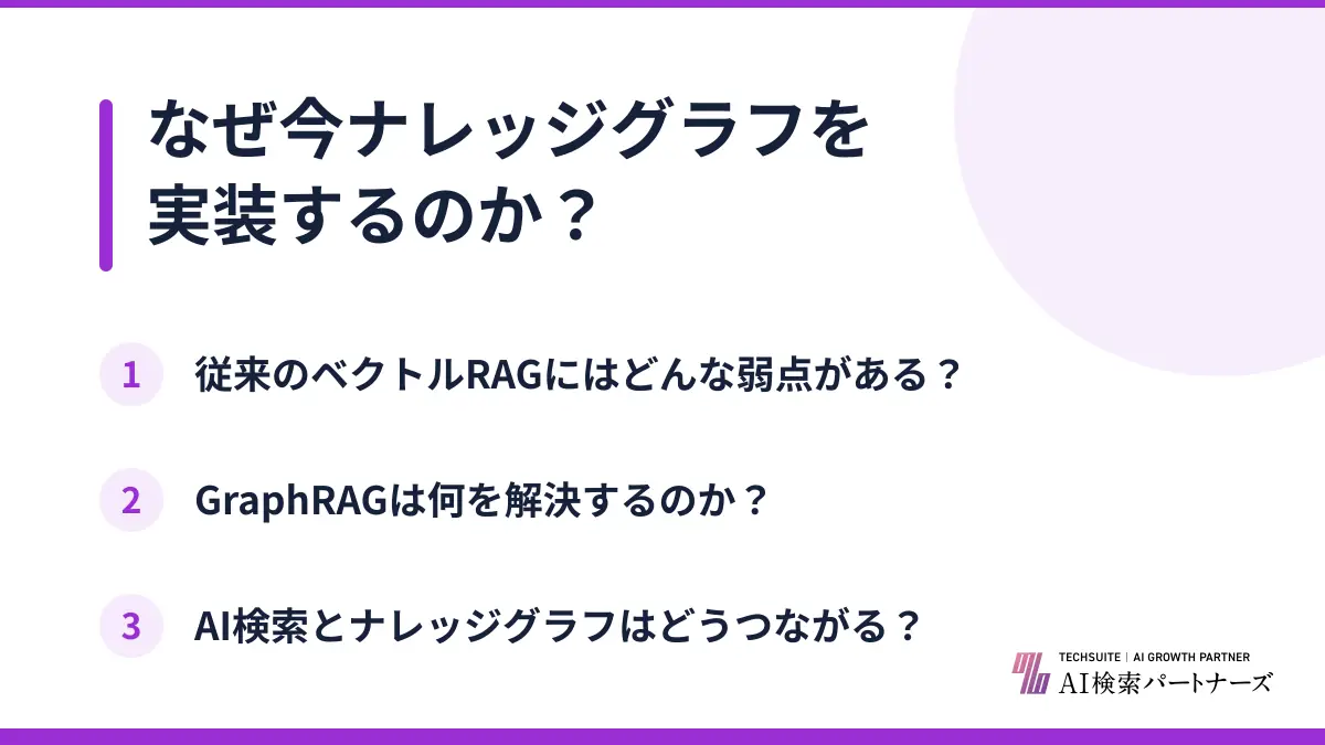 なぜ今ナレッジグラフを実装するのか?