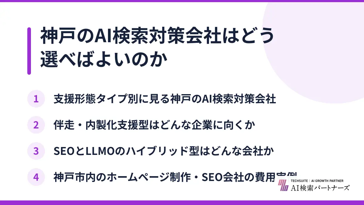 神戸のAI検索対策会社はどう選べばよいのか