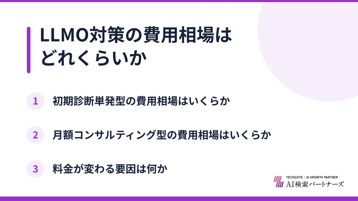 LLMO対策の費用相場はどれくらいか