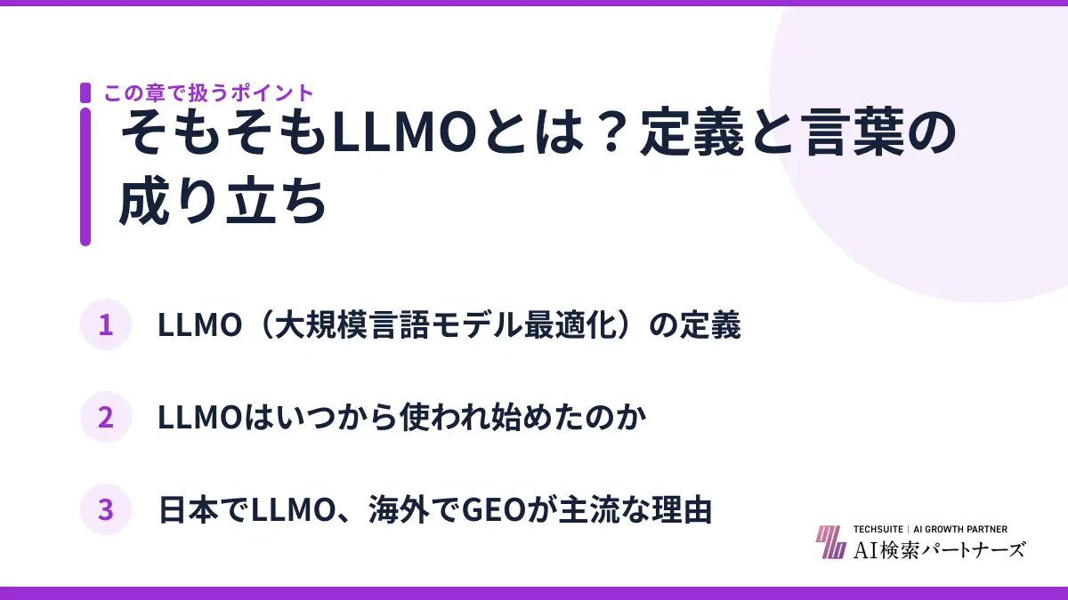 そもそもLLMOとは?定義と言葉の成り立ち